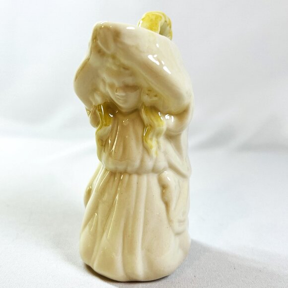Belleek Undine Maiden Creamer Pitcher Yellow Glaze Water Nymph 6th Green Mark - Picture 1 of 10